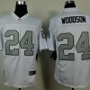 Nike Raiders #24 Charles Woodson White Silver No. Stitched NFL Elite Jersey