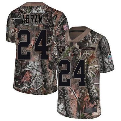 Nike Raiders #24 Johnathan Abram Camo Stitched NFL Limited Rush Realtree Jersey