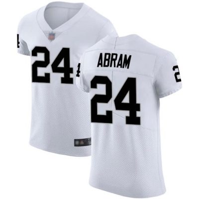 Nike Raiders #24 Johnathan Abram White Stitched NFL Vapor Untouchable Elite Jersey