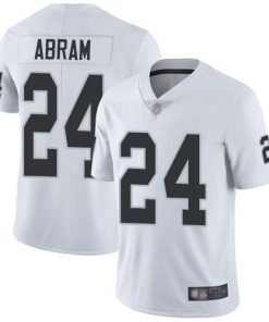 Nike Raiders #24 Johnathan Abram White Stitched NFL Vapor Untouchable Limited Jersey
