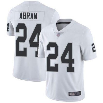 Nike Raiders #24 Johnathan Abram White Stitched NFL Vapor Untouchable Limited Jersey