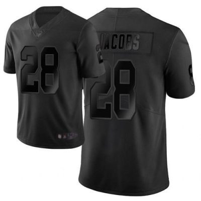 Nike Raiders #28 Josh Jacobs Black Stitched NFL Limited City Edition Jersey