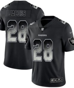Nike Raiders #28 Josh Jacobs Black Stitched NFL Vapor Untouchable Limited Smoke Fashion Jersey