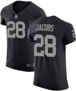 Nike Raiders #28 Josh Jacobs Black Team Color Stitched NFL Vapor Untouchable Elite Jersey
