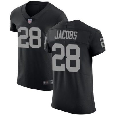 Nike Raiders #28 Josh Jacobs Black Team Color Stitched NFL Vapor Untouchable Elite Jersey