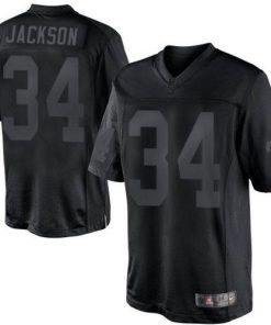 Nike Raiders #34 Bo Jackson Black Stitched NFL Drenched Limited Jersey