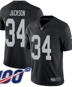 Nike Raiders #34 Bo Jackson Black Team Color Stitched NFL 100th Season Vapor Limited Jersey