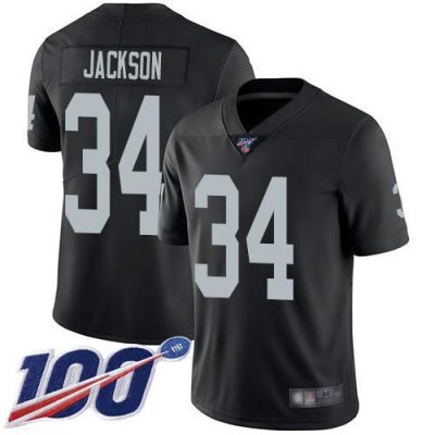 Nike Raiders #34 Bo Jackson Black Team Color Stitched NFL 100th Season Vapor Limited Jersey