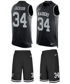 Nike Raiders #34 Bo Jackson Black Team Color Stitched NFL Limited Tank Top Suit Jersey