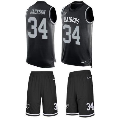 Nike Raiders #34 Bo Jackson Black Team Color Stitched NFL Limited Tank Top Suit Jersey