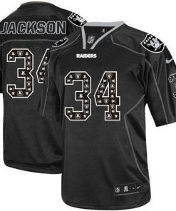 Nike Raiders #34 Bo Jackson New Lights Out Black Stitched NFL Elite Jersey