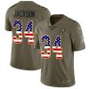 Nike Raiders #34 Bo Jackson Olive/USA Flag Stitched NFL Limited 2017 Salute To Service Jersey