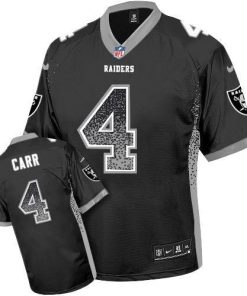 Nike Raiders #4 Derek Carr Black Stitched NFL Elite Drift Fashion Jersey