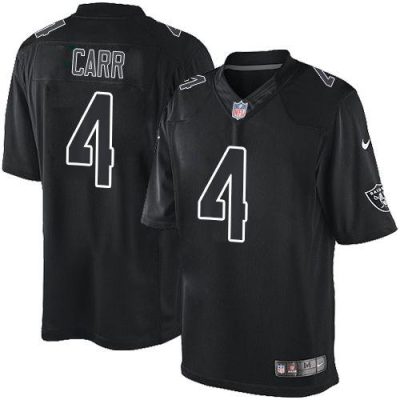 Nike Raiders #4 Derek Carr Black Stitched NFL Impact Limited Jersey