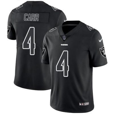 Nike Raiders #4 Derek Carr Black Stitched NFL Limited Rush Impact Jersey