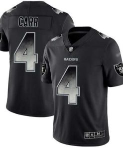 Nike Raiders #4 Derek Carr Black Stitched NFL Vapor Untouchable Limited Smoke Fashion Jersey