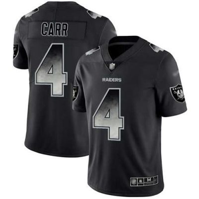 Nike Raiders #4 Derek Carr Black Stitched NFL Vapor Untouchable Limited Smoke Fashion Jersey