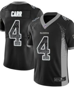 Nike Raiders #4 Derek Carr Black Team Color Stitched NFL Limited Rush Drift Fashion Jersey