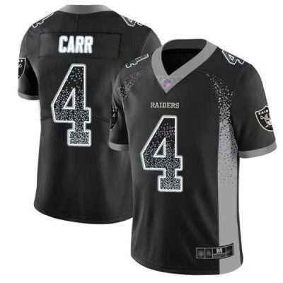 Nike Raiders #4 Derek Carr Black Team Color Stitched NFL Limited Rush Drift Fashion Jersey