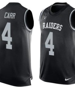 Nike Raiders #4 Derek Carr Black Team Color Stitched NFL Limited Tank Top Jersey