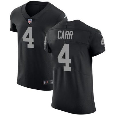 Nike Raiders #4 Derek Carr Black Team Color Stitched NFL Vapor Untouchable Elite Jersey