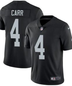 Nike Raiders #4 Derek Carr Black Team Color Stitched NFL Vapor Untouchable Limited Jersey