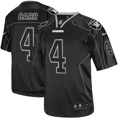 Nike Raiders #4 Derek Carr Lights Out Black Stitched NFL Elite Jersey