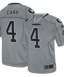 Nike Raiders #4 Derek Carr Lights Out Grey Stitched NFL Elite Jersey