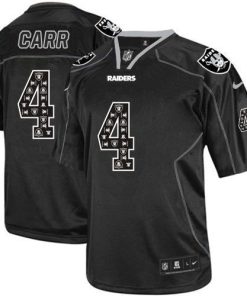 Nike Raiders #4 Derek Carr New Lights Out Black Stitched NFL Elite Jersey