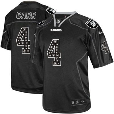 Nike Raiders #4 Derek Carr New Lights Out Black Stitched NFL Elite Jersey