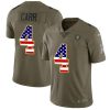 Nike Raiders #4 Derek Carr Olive/USA Flag Stitched NFL Limited 2017 Salute To Service Jersey