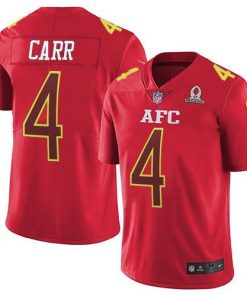 Nike Raiders #4 Derek Carr Red Stitched NFL Limited AFC 2017 Pro Bowl Jersey