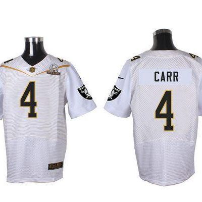 Nike Raiders #4 Derek Carr White 2016 Pro Bowl Stitched NFL Elite Jersey
