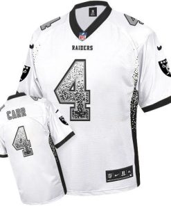 Nike Raiders #4 Derek Carr White Stitched NFL Elite Drift Fashion Jersey