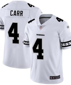 Nike Raiders #4 Derek Carr White Stitched NFL Limited Team Logo Fashion Jersey