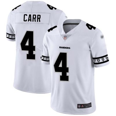 Nike Raiders #4 Derek Carr White Stitched NFL Limited Team Logo Fashion Jersey