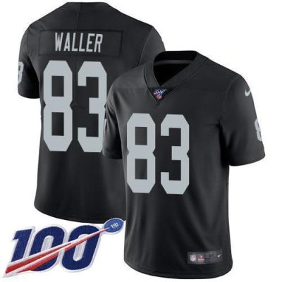 Nike Raiders #83 Darren Waller Black Team Color Stitched NFL 100th Season Vapor Limited Jersey