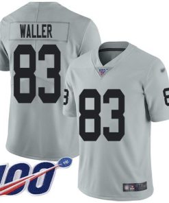 Nike Raiders #83 Darren Waller Silver Stitched NFL Limited Inverted Legend 100th Season Jersey