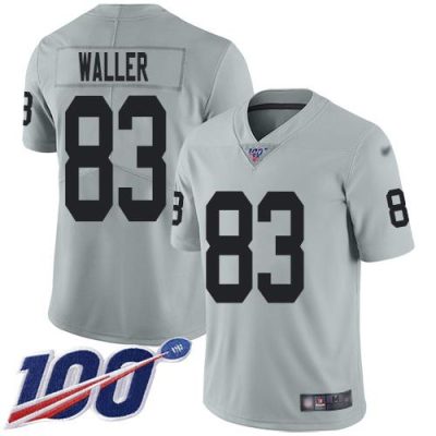 Nike Raiders #83 Darren Waller Silver Stitched NFL Limited Inverted Legend 100th Season Jersey