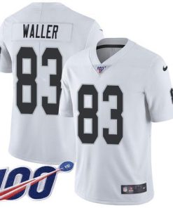 Nike Raiders #83 Darren Waller White Stitched NFL 100th Season Vapor Limited Jersey