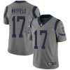 Nike Rams #17 Baker Mayfield Gray Stitched NFL Limited Inverted Legend Jersey