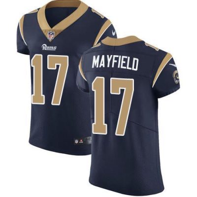 Nike Rams #17 Baker Mayfield Navy Blue Team Color Stitched NFL Vapor Untouchable Elite Jersey
