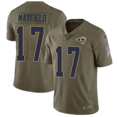 Nike Rams #17 Baker Mayfield Olive Stitched NFL Limited 2017 Salute To Service Jersey