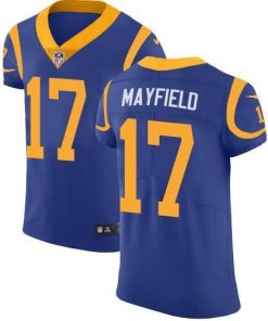 Nike Rams #17 Baker Mayfield Royal Blue Alternate Stitched NFL Vapor Untouchable Elite Jersey