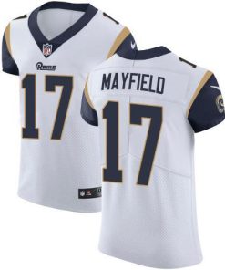Nike Rams #17 Baker Mayfield White Stitched NFL Vapor Untouchable Elite Jersey