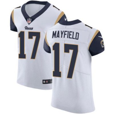 Nike Rams #17 Baker Mayfield White Stitched NFL Vapor Untouchable Elite Jersey