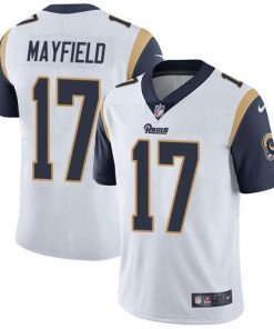 Nike Rams #17 Baker Mayfield White Stitched NFL Vapor Untouchable Limited Jersey