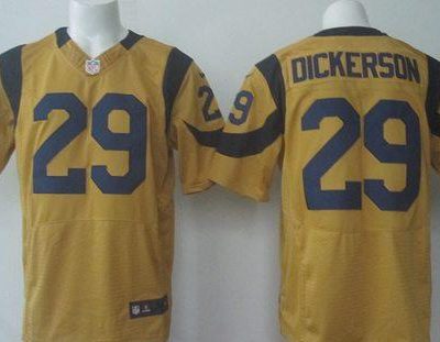 Nike Rams #29 Eric Dickerson Gold Stitched NFL Elite Rush Jersey