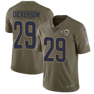 Nike Rams #29 Eric Dickerson Olive Stitched NFL Limited 2017 Salute To Service Jersey