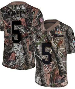 Nike Rams #5 Jalen Ramsey Camo Super Bowl LVI Patch Stitched NFL Limited Rush Realtree Jersey